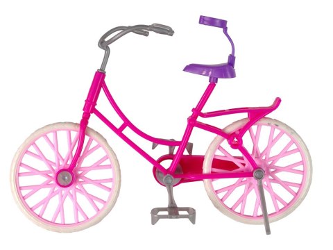 LEAN Toys Lalka na Rowerze Różowa