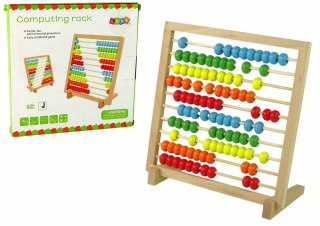 LEAN Toys Liczydło Szkolne Drewniane Kolorowe Koraliki
