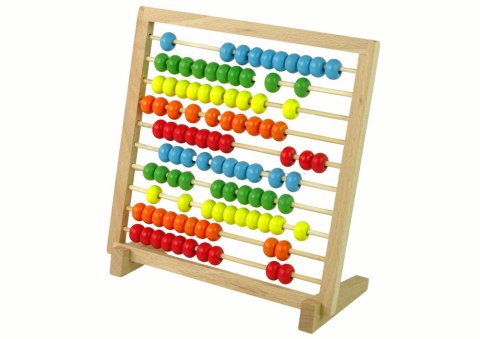 LEAN Toys Liczydło Szkolne Drewniane Kolorowe Koraliki