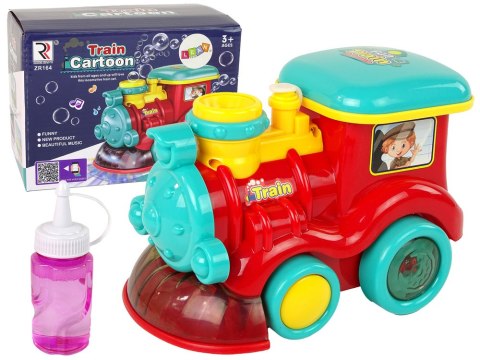 LEAN Toys Lokomotywa na Bańki Mydlane Jeździ Światło Dźwięki Czerwona