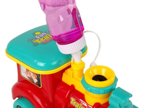 LEAN Toys Lokomotywa na Bańki Mydlane Jeździ Światło Dźwięki Czerwona