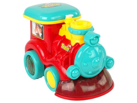 LEAN Toys Lokomotywa na Bańki Mydlane Jeździ Światło Dźwięki Czerwona