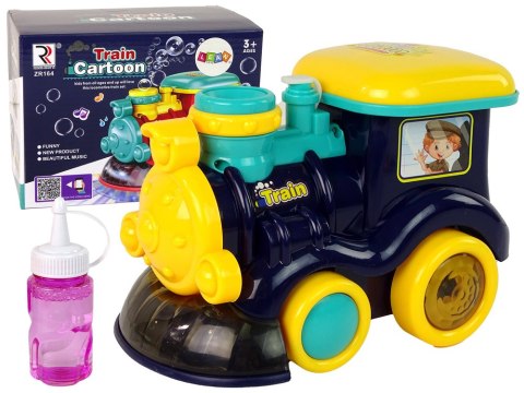 LEAN Toys Lokomotywa na Bańki Mydlane Jeździ Światło Dźwięki Niebieska