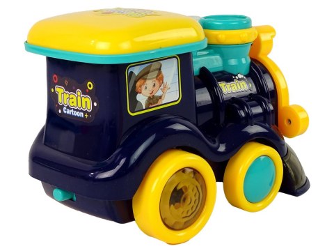 LEAN Toys Lokomotywa na Bańki Mydlane Jeździ Światło Dźwięki Niebieska