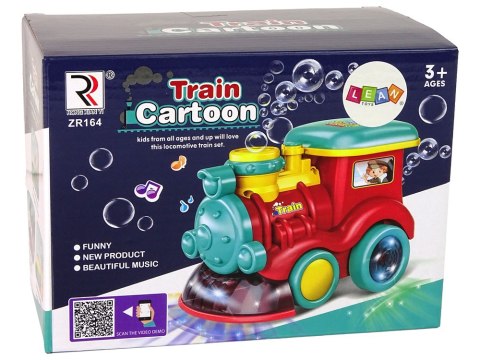 LEAN Toys Lokomotywa na Bańki Mydlane Jeździ Światło Dźwięki Niebieska