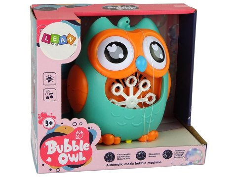 LEAN Toys Maszynka do Baniek Mydlanych Sowa Dźwięk Miętowa