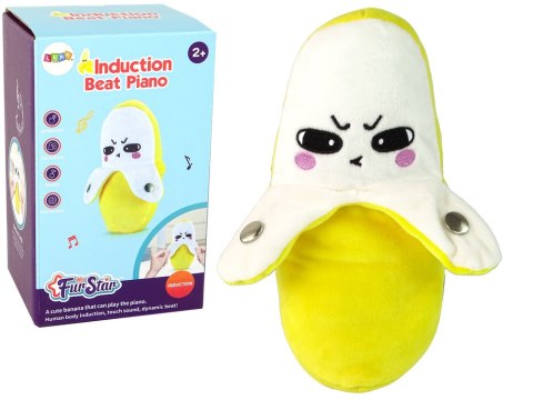 LEAN Toys Pluszowy Banan Interaktywny Muzyka 22 cm Żółty