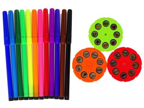LEAN Toys Projektor Stolik do Rysowania Różowy Mazaki Szuflada