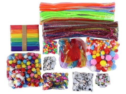 LEAN Toys Zestaw Artystyczny Kreatywny Plastyczny W Torebce DIY +1200 El