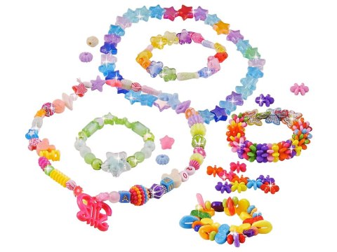 LEAN Toys Zestaw Do Robienia Biżuterii Koraliki Wisiorki