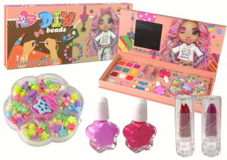 LEAN Toys Zestaw Do Robienia Makijażu Biżuterii DIY 2w1 100 El.