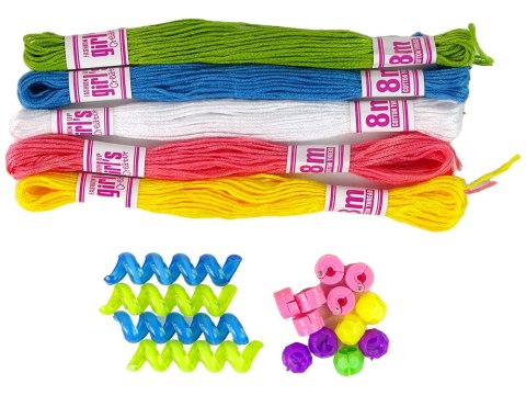 LEAN Toys Zestaw Do Zaplatania Włosów 2 w 1 Koraliki