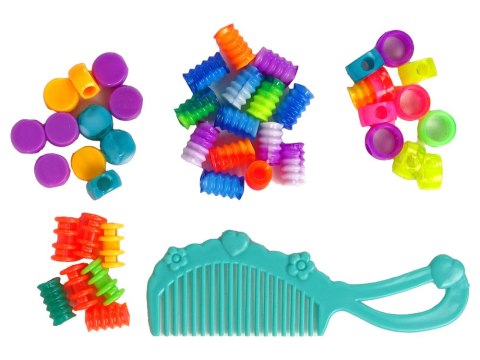 LEAN Toys Zestaw Do Zaplatania Włosów 2 w 1 Koraliki