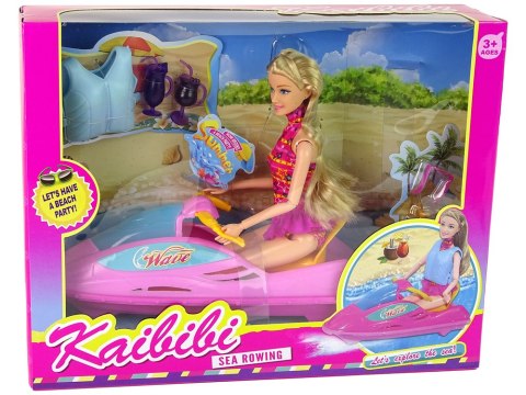 LEAN Toys Zestaw Lalka Motorówka