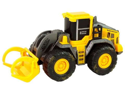LEAN Toys Zestaw Pojazdów Budowlanych 3 Modele Żółte