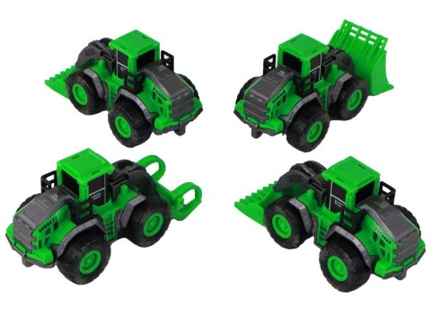 LEAN Toys Zestaw Pojazdów Farmerskich Zielone Traktory 4 Ele