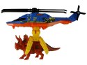 LEAN Toys Zestaw Pojazdów Helikopter Dinozaury 6 Sztuk Kolorowe