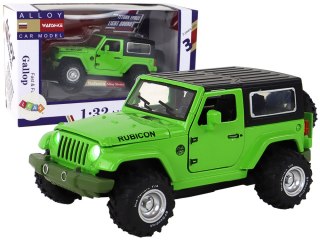 LEAN Toys Auto Terenowe Napęd Frykcyjny Na Baterie Metalowy Zielony 1:32