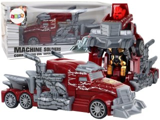 LEAN Toys Czerwona Ciężarówka Robot Transformacja 2w1 Wielofunkcyjny