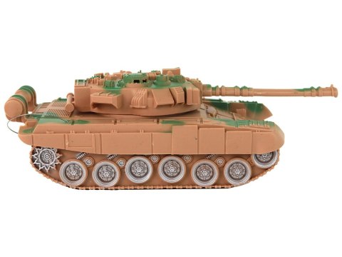 LEAN Toys Czołg R/C Zdalnie Sterowany Światła Dźwięk Piaskowy 1:18 27MHz