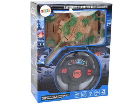 LEAN Toys Czołg R/C Zdalnie Sterowany Światła Dźwięk Piaskowy 1:18 27MHz