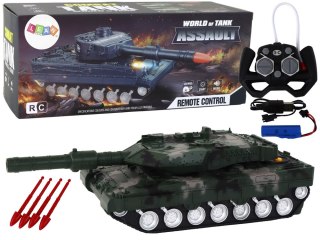 LEAN Toys Czołg RC Zdalnie Sterowany Zielony Moro