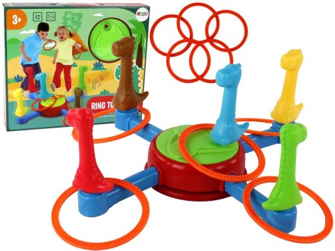 LEAN Toys Gra Zabawka Zręcznościowa Dinozaury Ringi 360*