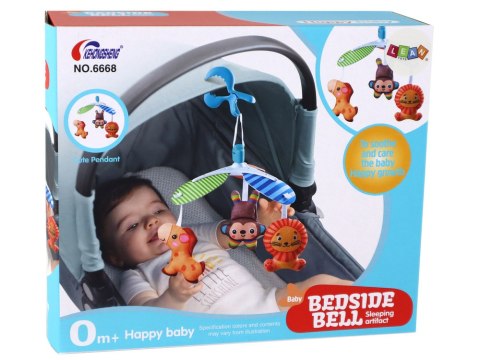 LEAN Toys Karuzela Łóżeczkowa Klasyczna Dla Dzieci Klips Zwierzątka