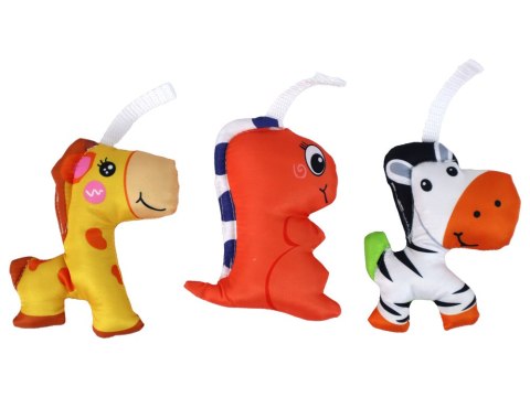 LEAN Toys Karuzela Łóżeczkowa Na Baterie Dźwięki Niebieska 3 Pluszaki