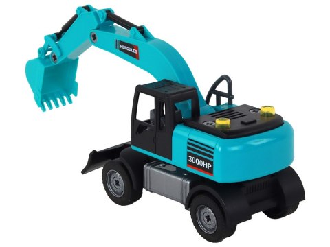 LEAN Toys Koparka Zestaw DIY Niebieska Pojazd Budowlany Wiertnica Chwytak