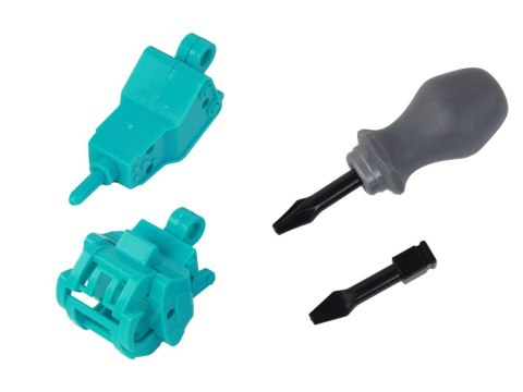 LEAN Toys Koparka Zestaw DIY Niebieska Pojazd Budowlany Wiertnica Chwytak
