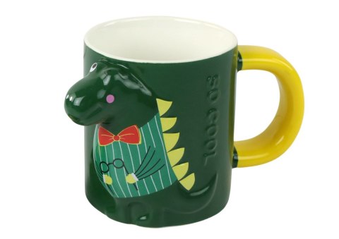 LEAN Toys Kubek Z Przykrywką Zielony Dinozaur 400 ml