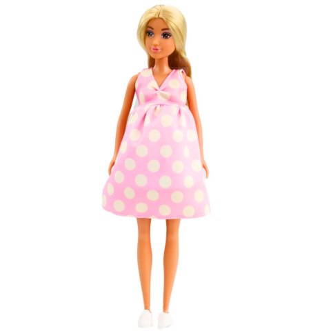 LEAN Toys Lalka Dla Dzieci Anlily Księżniczka Długie Ciemne Włosy Żółta Sukienka