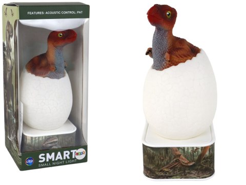 LEAN Toys Lampka Jajko Dinozaur LED Micro USB