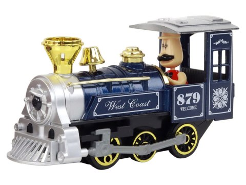 LEAN Toys Lokomotywa Z Napędem Parowóz Pociąg Mix Aluminiowa Dźwięk Światła