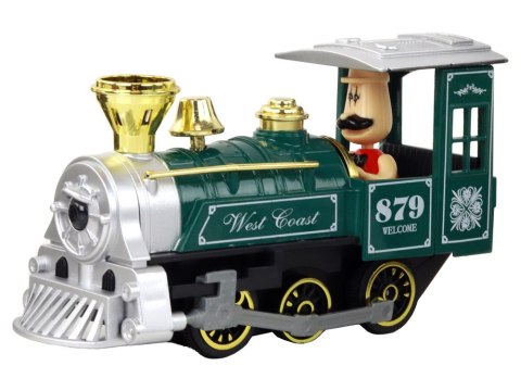 LEAN Toys Lokomotywa Z Napędem Parowóz Pociąg Mix Aluminiowa Dźwięk Światła