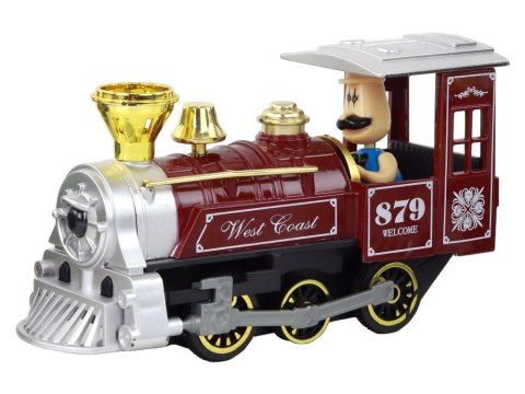 LEAN Toys Lokomotywa Z Napędem Parowóz Pociąg Mix Aluminiowa Dźwięk Światła