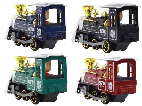 LEAN Toys Lokomotywa Z Napędem Parowóz Pociąg Mix Aluminiowa Dźwięk Światła