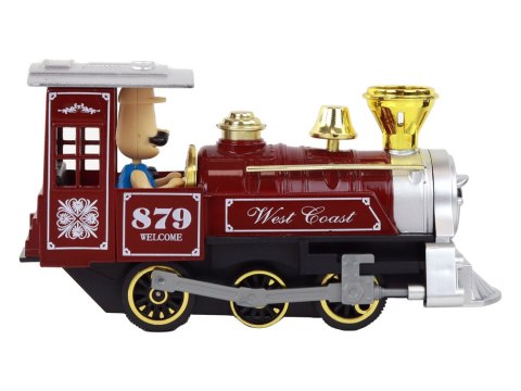 LEAN Toys Lokomotywa Z Napędem Parowóz Pociąg Mix Aluminiowa Dźwięk Światła