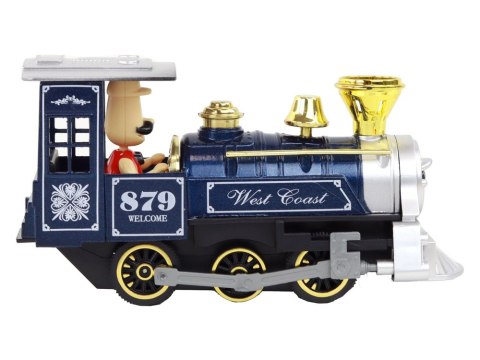 LEAN Toys Lokomotywa Z Napędem Parowóz Pociąg Mix Aluminiowa Dźwięk Światła