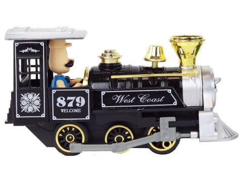 LEAN Toys Lokomotywa Z Napędem Parowóz Pociąg Mix Aluminiowa Dźwięk Światła