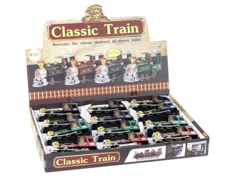 LEAN Toys Lokomotywa Z Napędem Parowóz Pociąg Mix Aluminiowa Dźwięk Światła