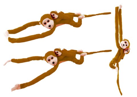 LEAN Toys Maskotka Pluszowa Małpka z Dzieckiem Ciemno Brązowa 70 cm