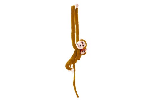LEAN Toys Maskotka Pluszowa Małpka z Dzieckiem Ciemno Brązowa 70 cm