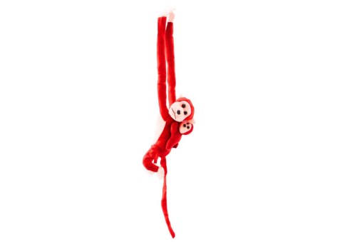 LEAN Toys Maskotka Pluszowa Małpka z Dzieckiem Czerwona 90 cm