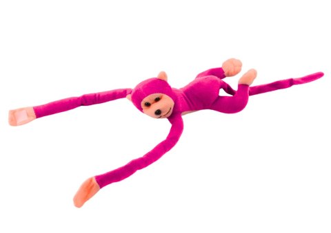 LEAN Toys Maskotka Pluszowa Małpka z Dźwiękiem Ciemno Różowa 80 cm