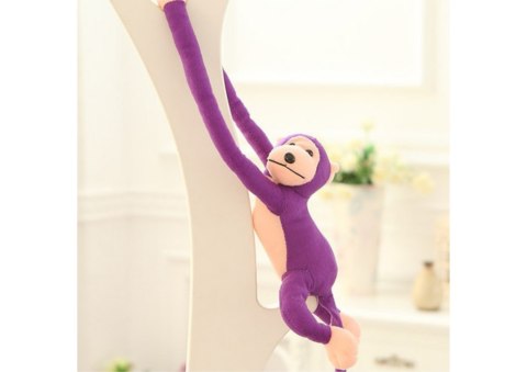 LEAN Toys Maskotka Pluszowa Małpka z Dźwiękiem Fioletowa 80 cm