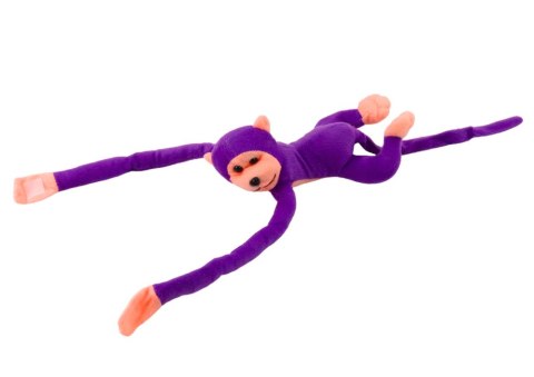 LEAN Toys Maskotka Pluszowa Małpka z Dźwiękiem Fioletowa 80 cm
