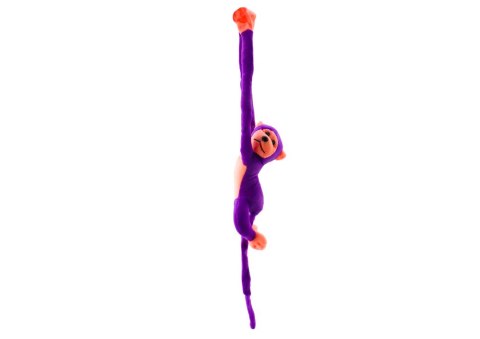 LEAN Toys Maskotka Pluszowa Małpka z Dźwiękiem Fioletowa 80 cm