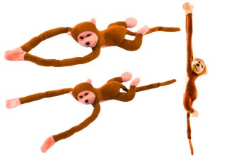 LEAN Toys Maskotka Pluszowa Małpka z Dźwiękiem Jasno Brązowa 80 cm